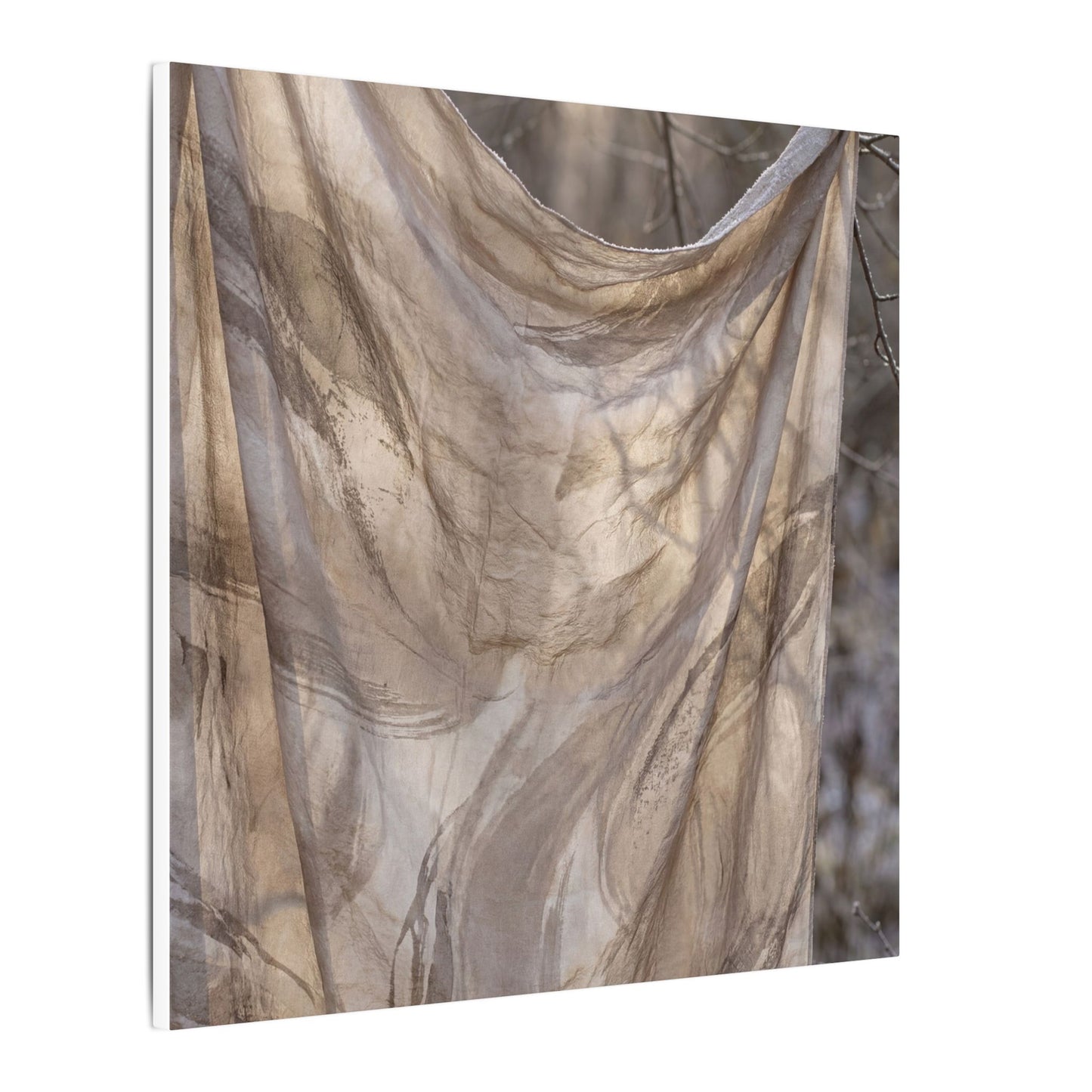 Ma Silk Drape Canvas Art - Japandi Japanese Pattern