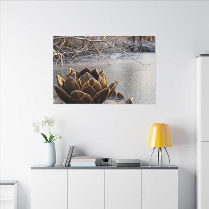 Lotus Flower Gold Repair Canvas Art | Beautiful Kintsugi Art