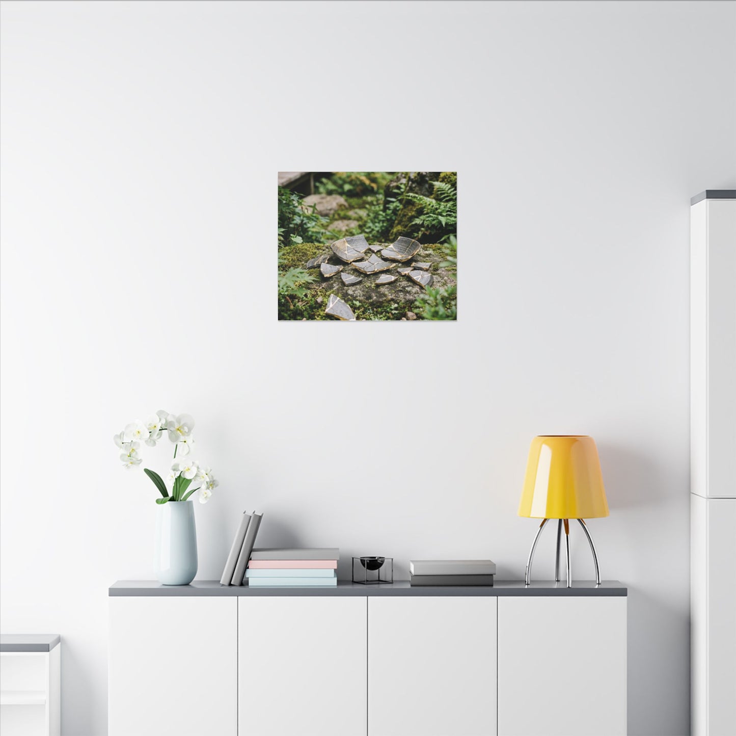Summer Broken Pottery Gold Repair Canvas Art | Resilient Decor
