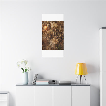 Spring Dried Flowers Japanese Pattern Canvas Art | Earthy Decor