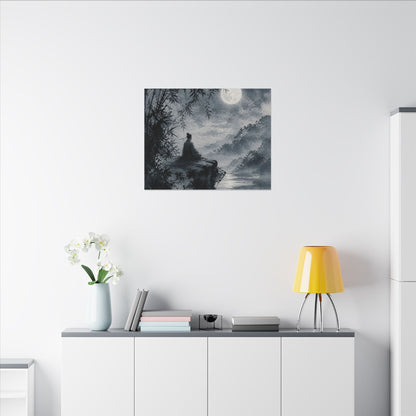 Ink Brushstroke Sumi E Canvas Art | Serene Zen Art