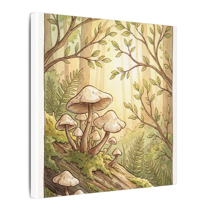 Spring Wild Mushrooms Mushroom Illustration Canvas Art | Cozy Decor