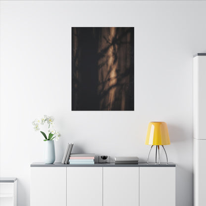 Winter Shadow Play Moody Minimal Canvas Art | Luxurious Decor