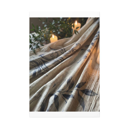 Fukinsei Silk Drape Canvas Art - Japandi Japanese Pattern