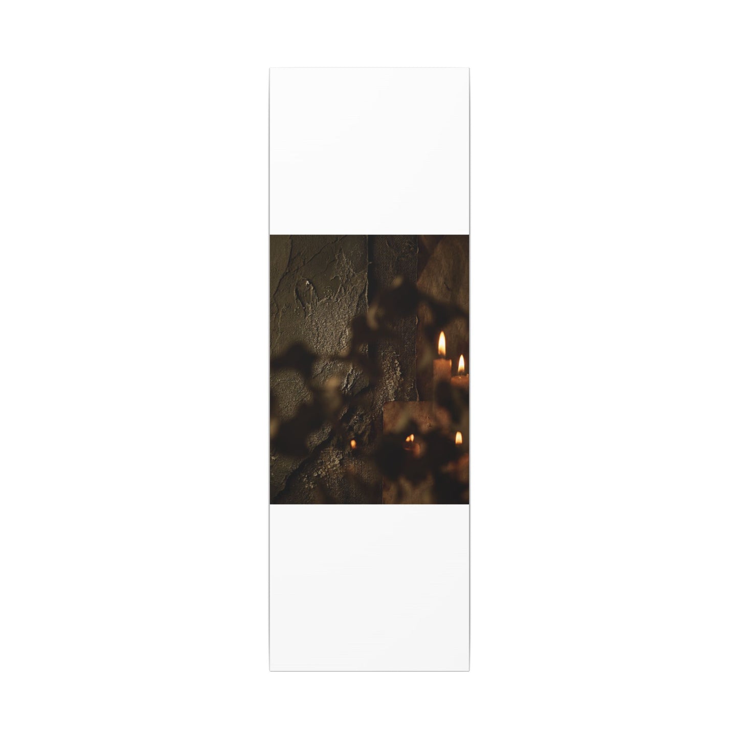 Shadow Play Dark Texture Canvas Art | Moody Dark Japandi Art