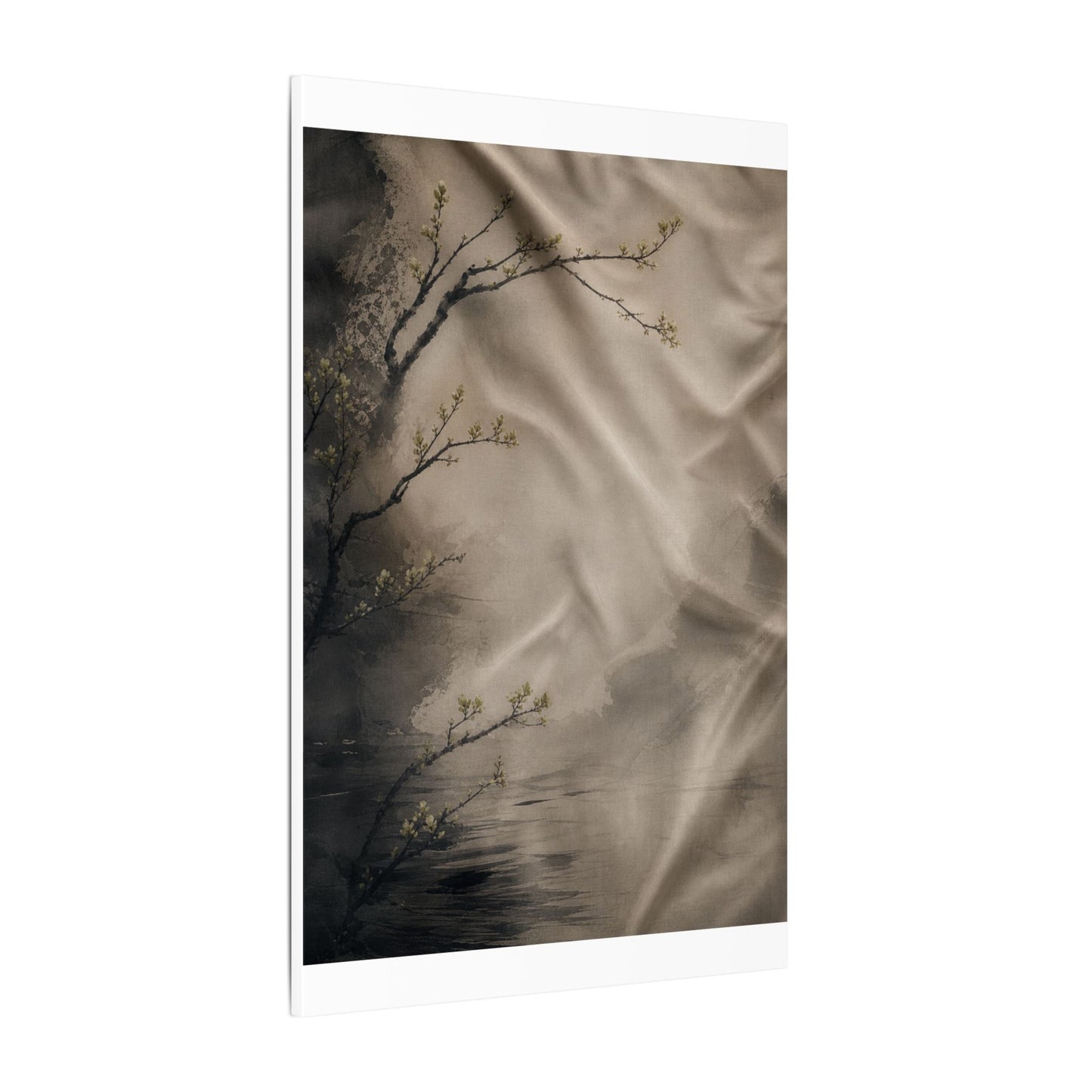 Silk Drape Canvas Art | Spring Japandi Japanese Pattern Art