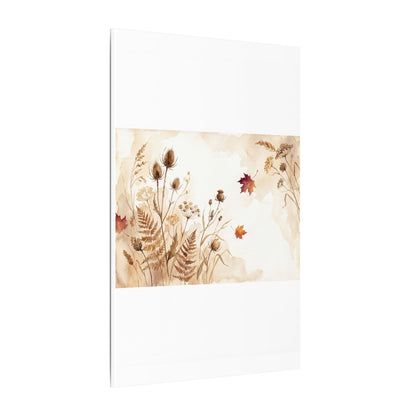 Dried Flowers Canvas Art | Autumn Japandi Watercolor Art