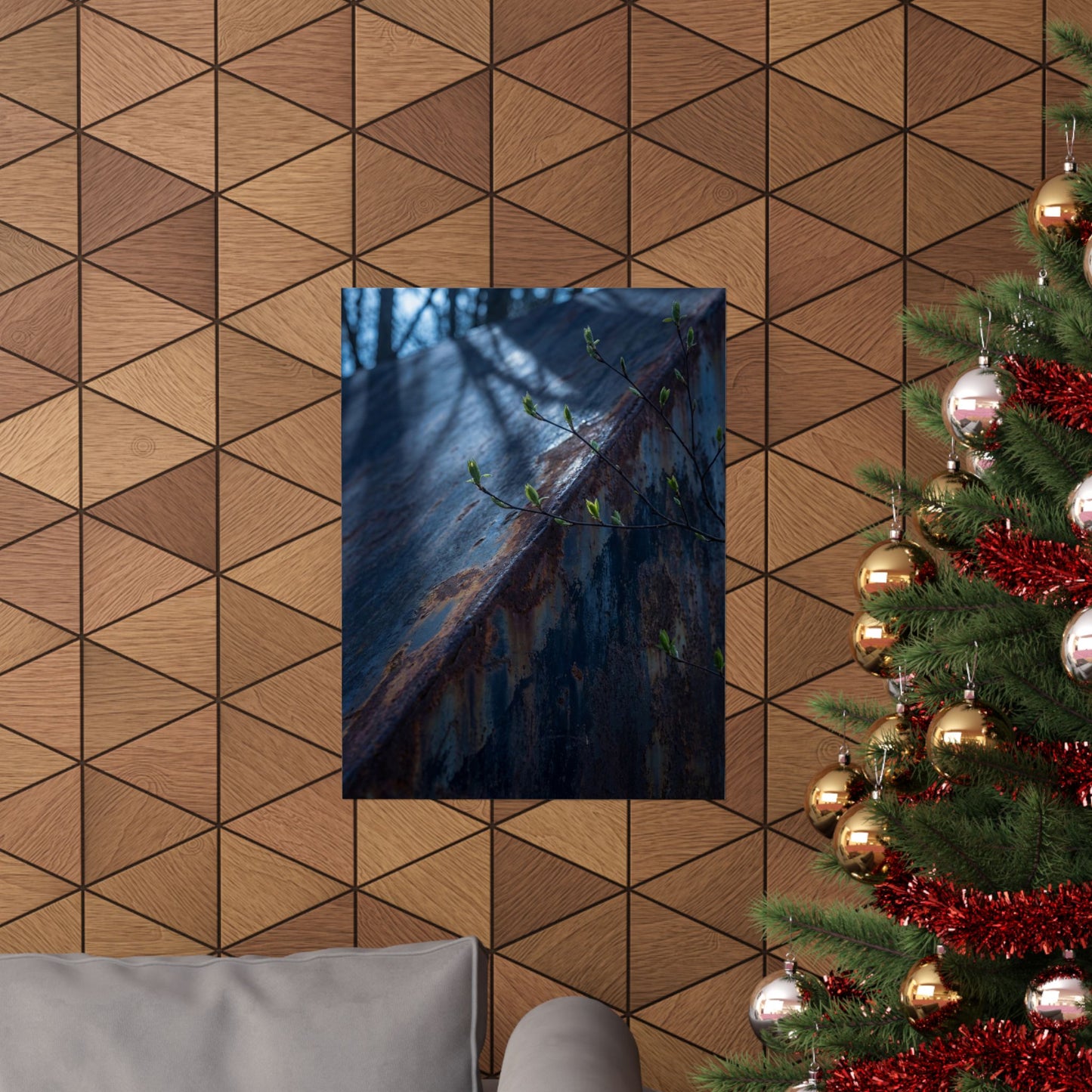 Moonlight Rust Patina Wall Art Print - Dark Japandi Fukinsei