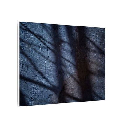 Dark Japandi Shadow Play in Moonlight | Moody Minimal Canvas Art