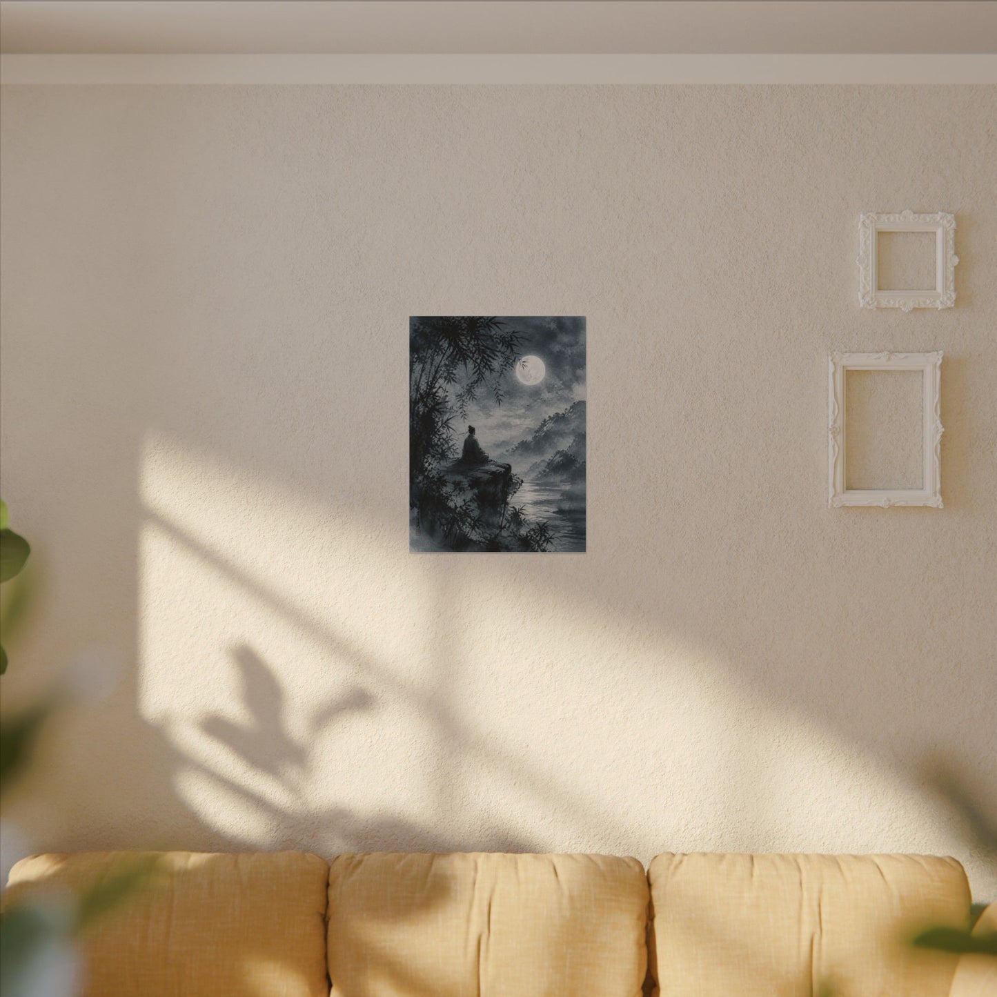 Ink Brushstroke Sumi E Canvas Art | Serene Zen Art