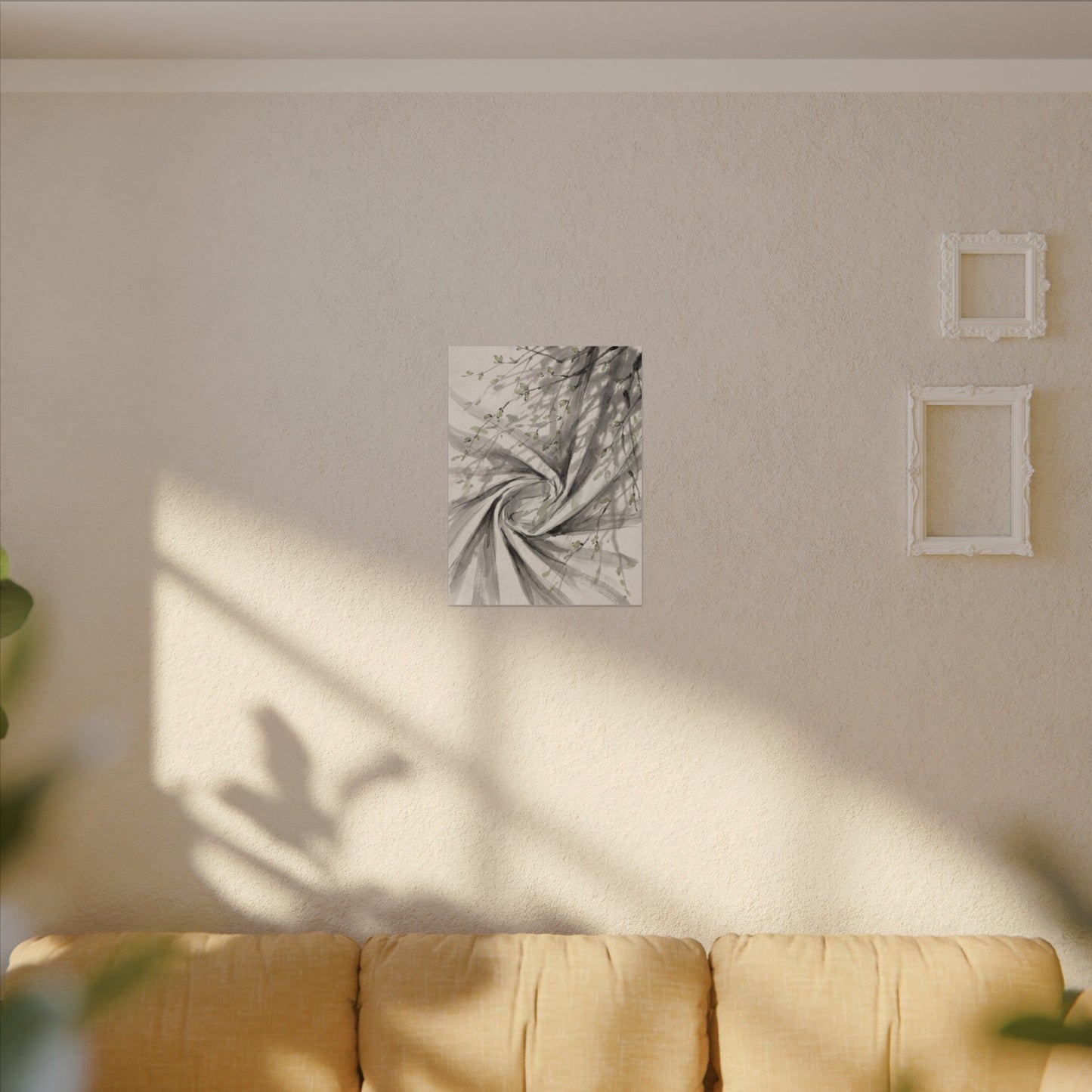 Silk Drape Spring Canvas Art | Zen Contemplative Design