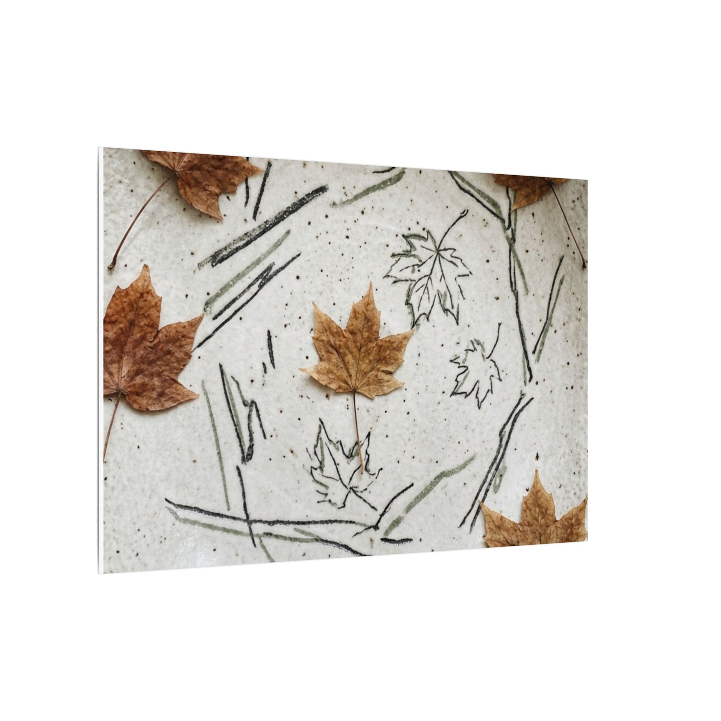 Ceramic Bowl Autumn Canvas Art | Japandi Elegant Design