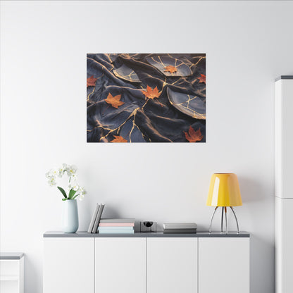 Golden Hour Silk Drape Canvas Art - Kintsugi Shibui