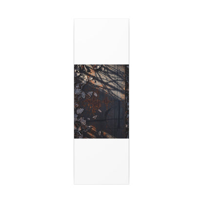 Shibui Rust Patina Canvas Art - Dark Japandi Charcoal Ink