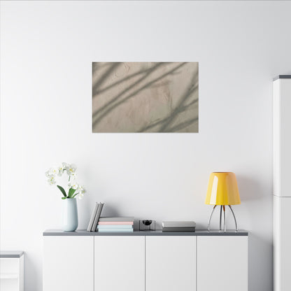 Shadow Play Japanese Pattern Canvas Art | Warm Japandi Art