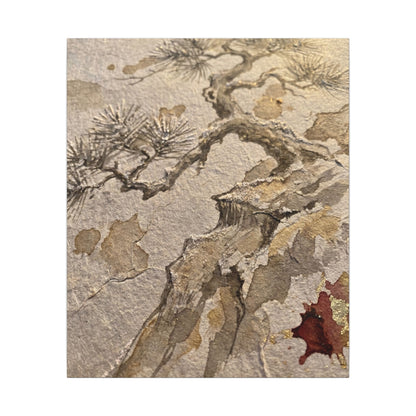 Pine Tree Canvas Art | Winter Japandi Japanese Pattern Art