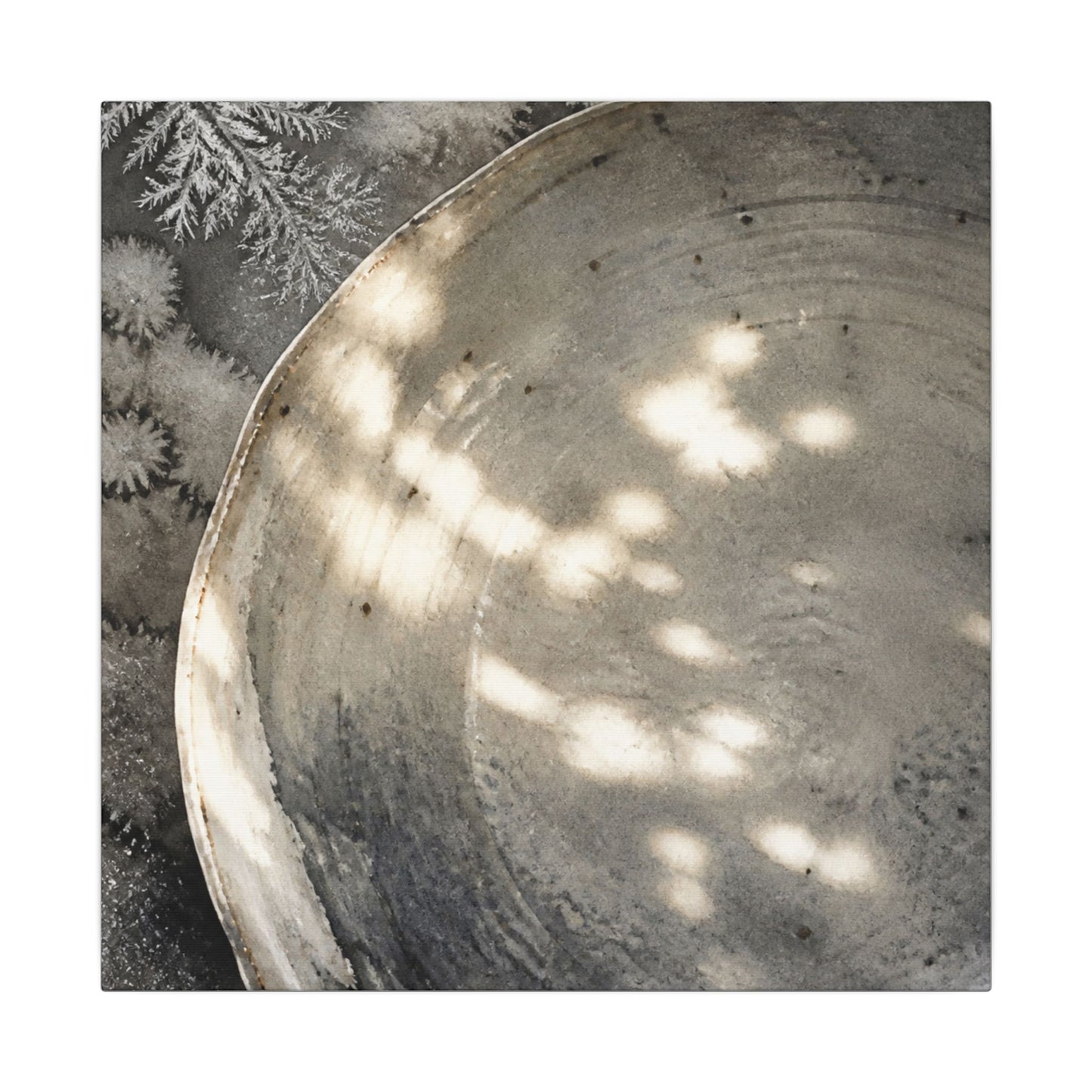 Ceramic Bowl Watercolor Canvas Art | Warm Japandi Art