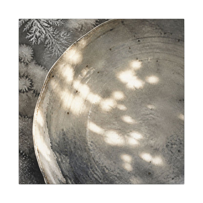 Ceramic Bowl Watercolor Canvas Art | Warm Japandi Art
