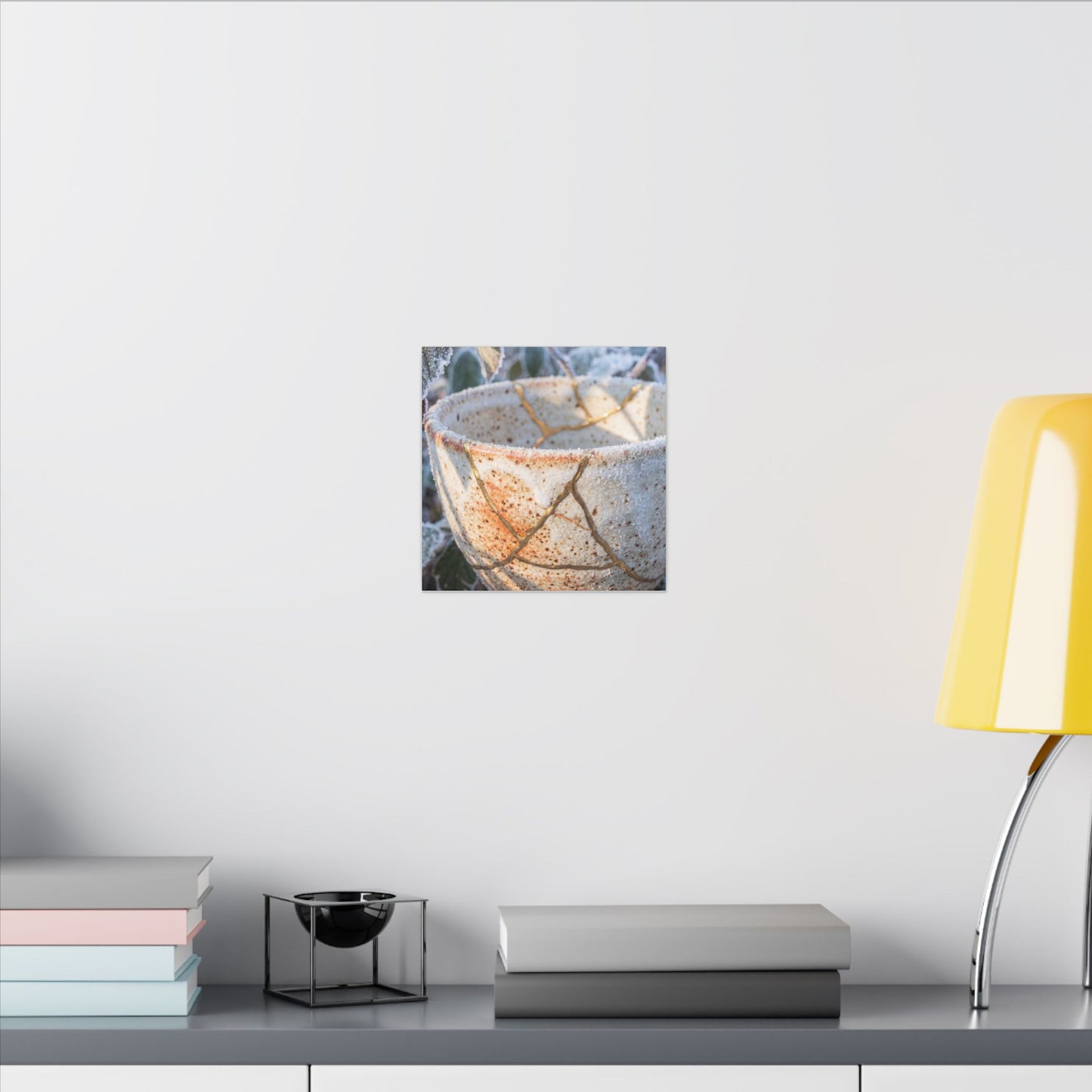Resilient Ceramic Bowl Canvas Art - Gold Vein Kintsugi