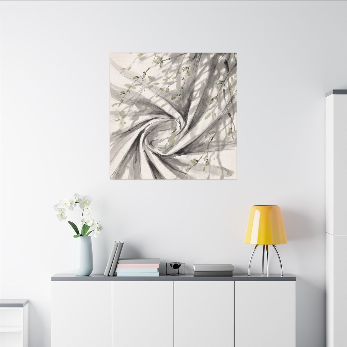 Silk Drape Spring Canvas Art | Zen Contemplative Design