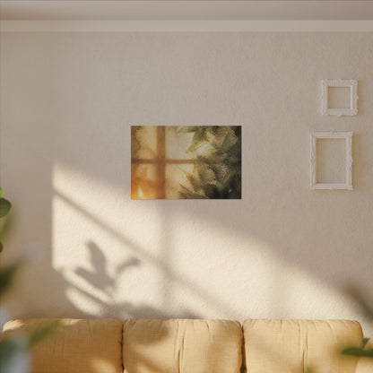 Cozy Shoji Screen Canvas Art - Watercolor Japandi