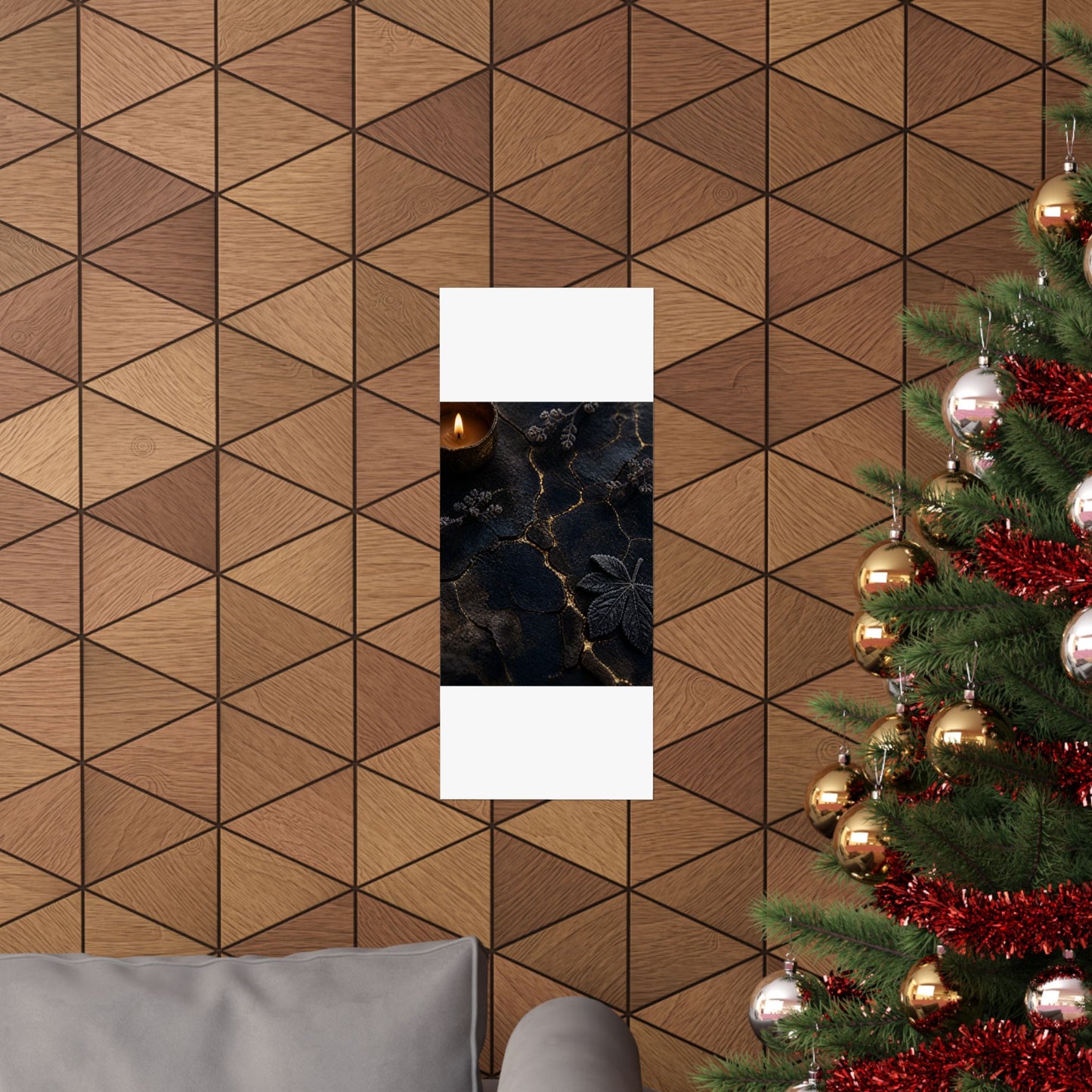 Luxurious Cracked Earth Wall Art Print - Moody Minimal Dark Japandi