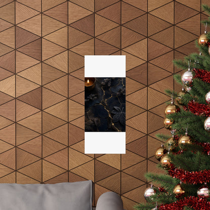 Luxurious Cracked Earth Wall Art Print - Moody Minimal Dark Japandi