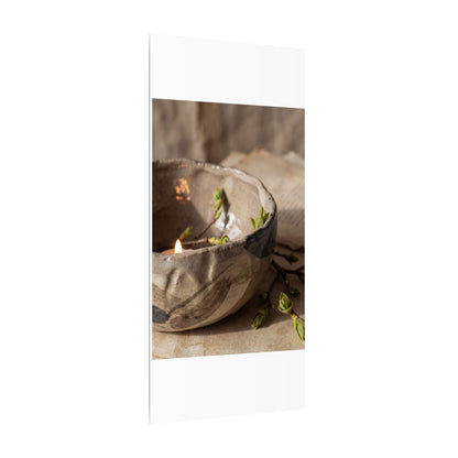 Candlelight Ceramic Bowl Canvas Art - Japandi Ma