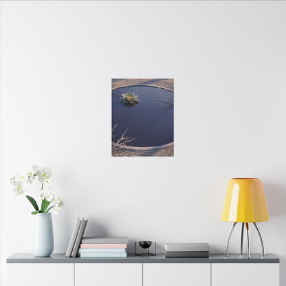 Lotus Flower Canvas Art | Winter Zen Karesansui Art Art Print