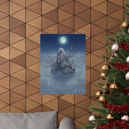 Kanso Rock Garden Wall Art Print - Zen Ukiyo E Inspired