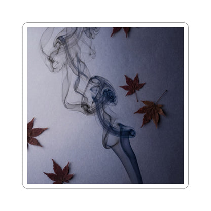 Bold Incense Smoke Sticker - Moody Minimal Dark Japandi Art Print