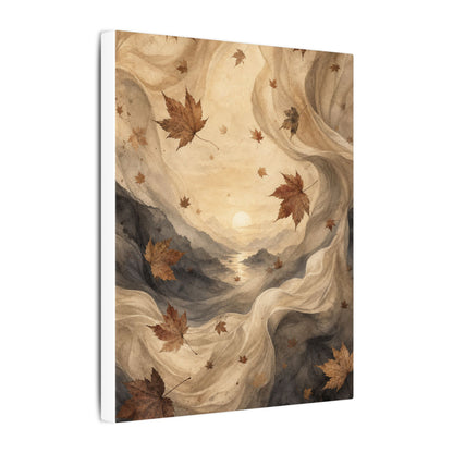 Autumn Silk Drape Watercolor Canvas Art | Earthy Decor