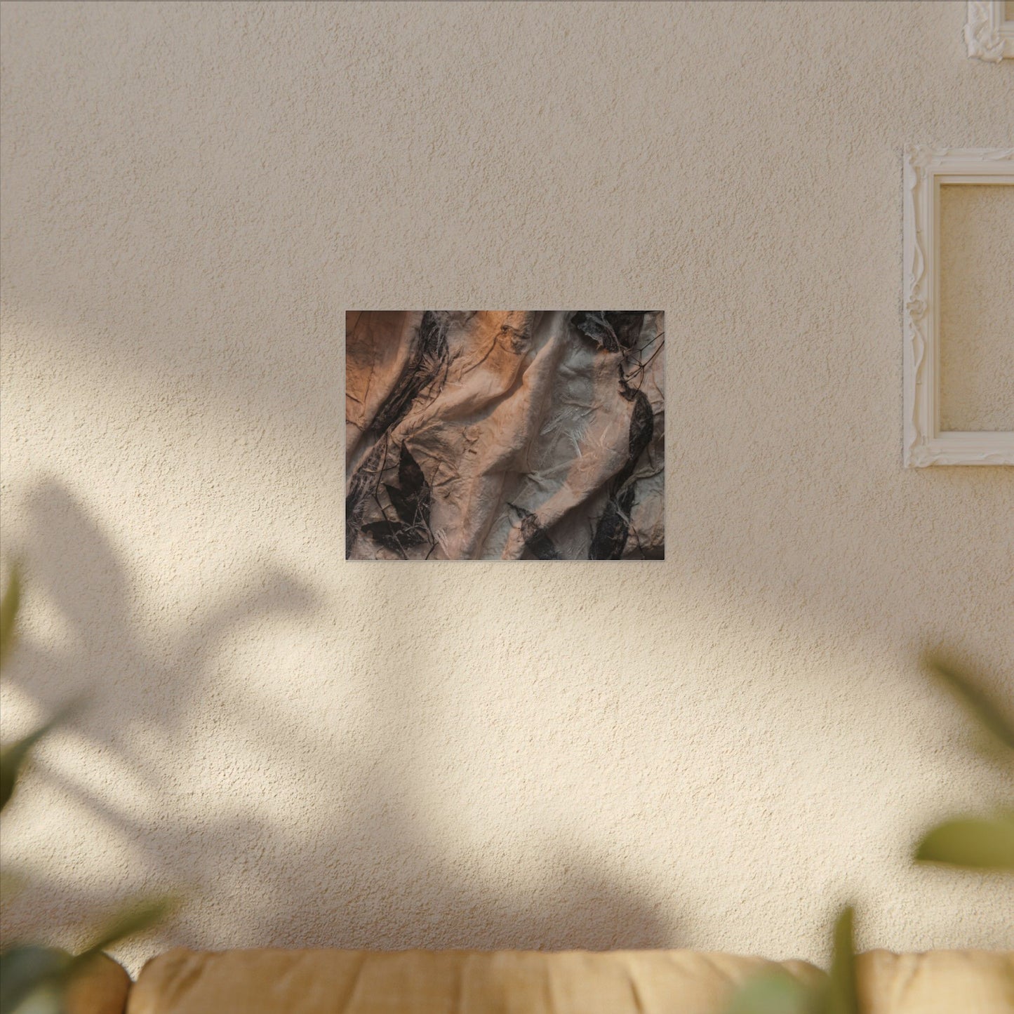 Candlelight Silk Drape Canvas Art - Japandi Mono No Aware
