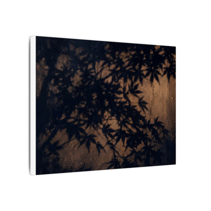 Shadow Play Autumn Canvas Art | Dark Japandi Atmospheric Design