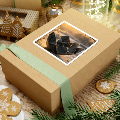Kintsugi Paper Fold in Golden Hour | Gold Repair Sticker