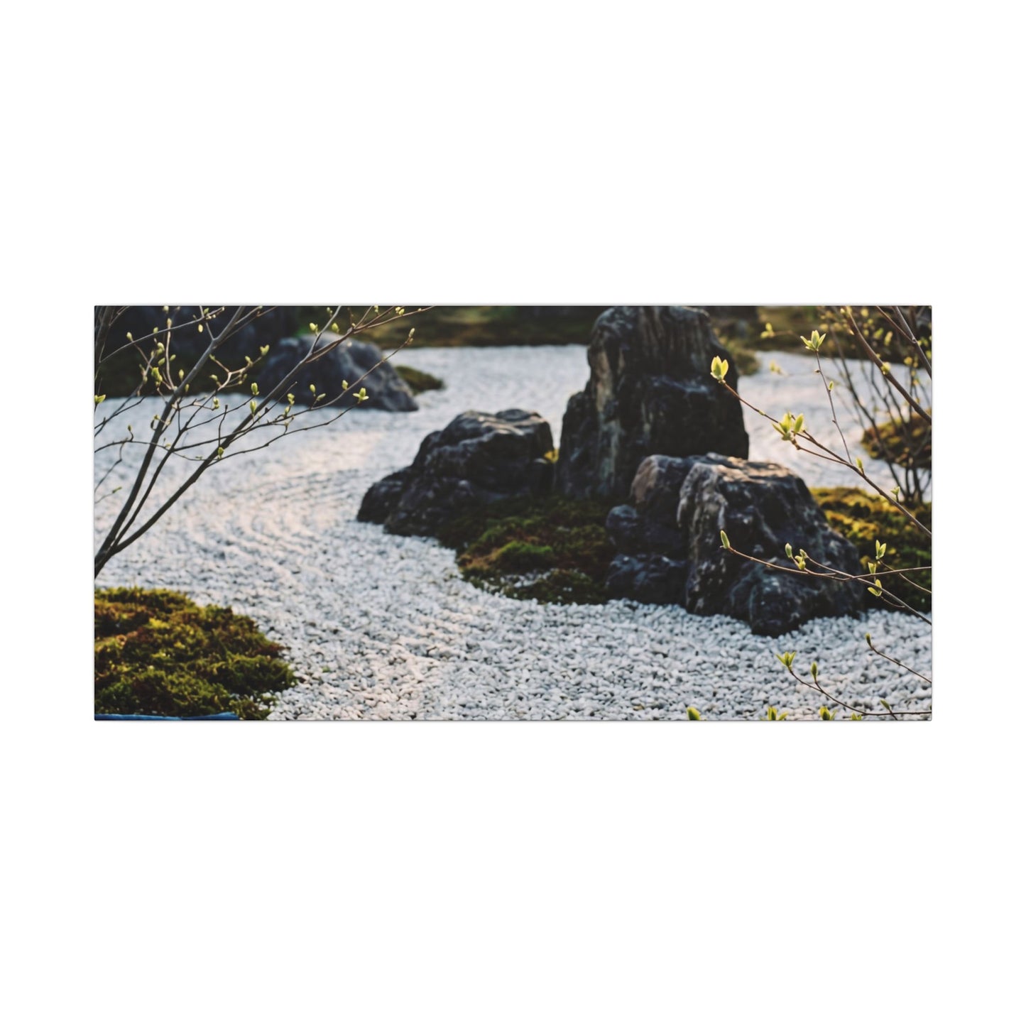 Zen Tea Ceremony in Golden Hour | Karesansui Canvas Art