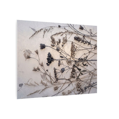 Elegant Dried Flowers Canvas Art - Japanese Pattern Japandi