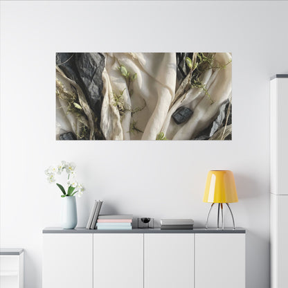 Spring Silk Drape Texture Canvas Art | Warm Decor
