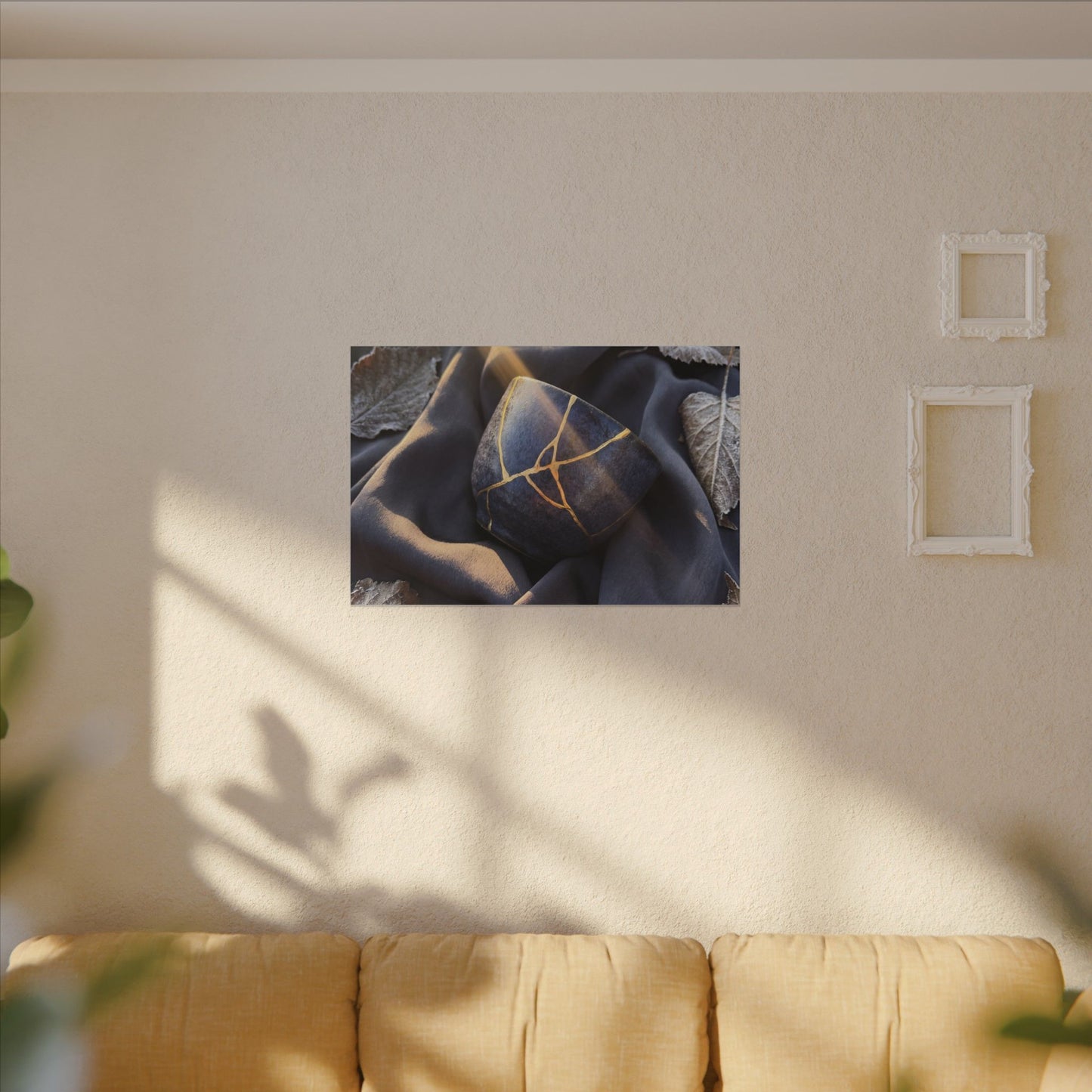 Winter Silk Drape Gold Repair Canvas Art | Artful Decor Art Print