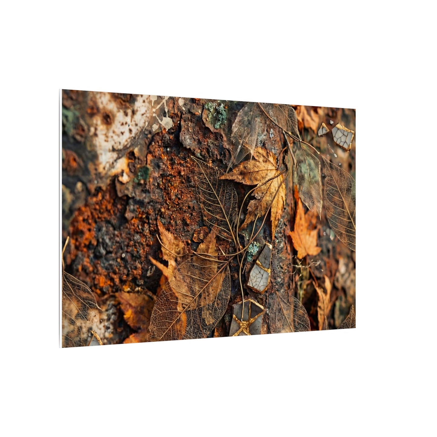 Rust Patina Canvas Art | Autumn Japandi Texture Art