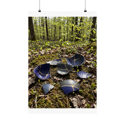 Broken Pottery Spring Wall Art Print | Kintsugi Philosophical Design