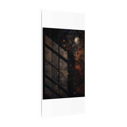 Sophisticated Shadow Play Canvas Art - Dark Texture Dark Japandi
