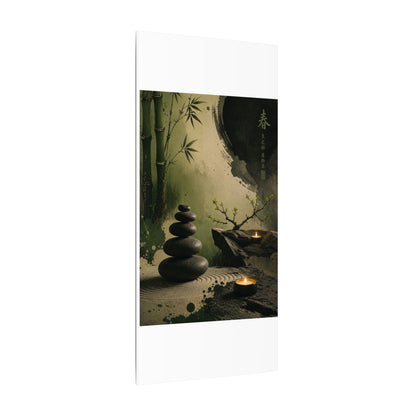 River Stones Spring Canvas Art | Zen Contemplative Design