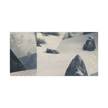 Seijaku Rock Garden Canvas Art - Zen Ukiyo E Inspired