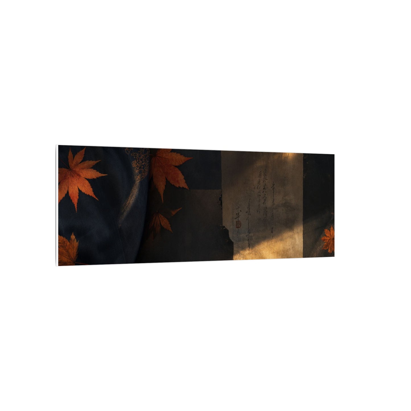 Autumn Silk Drape Shadow Zen Canvas Art | Bold Decor