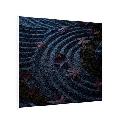 Rock Garden Canvas Art | Autumn Dark Japandi Dark Texture Art