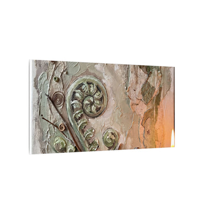 Japandi Fern Unfurling in Candlelight | Texture Canvas Art