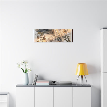 Golden Hour Paper Fold Canvas Art - Japandi Seijaku