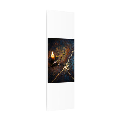 Kintsugi Rust Patina in Candlelight | Gold Repair Canvas Art