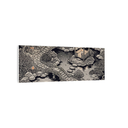 Moonlit Garden Ukiyo E Inspired Canvas Art | Serene Zen Art